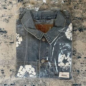 Levi's Denim tears Jacket with White Floral Print